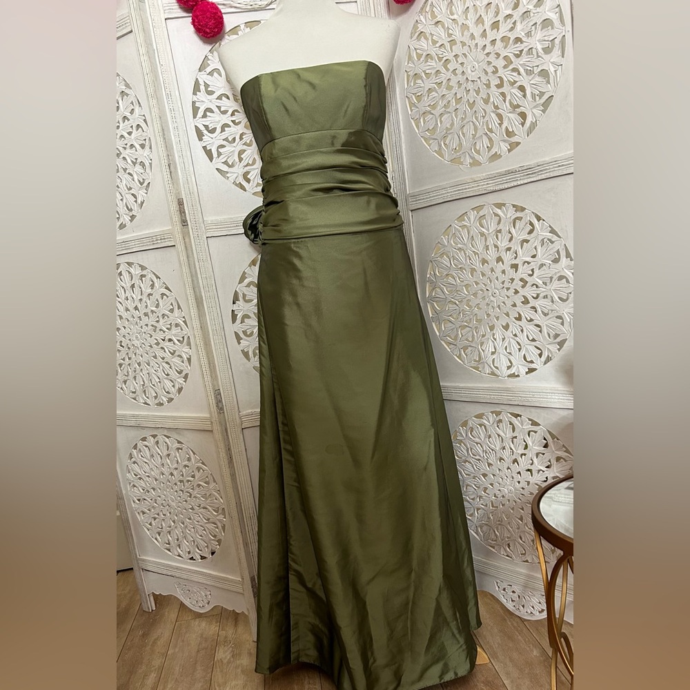 Olive Green Gown Beauty